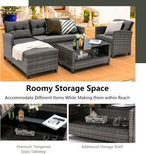 Juego de muebles de mimbre de lujo moderno para patio o Hotel elegante, transforma tu espacio al aire libre - Product Image 4