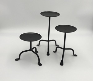 Elegant Black Metal Candle Holder Set Of 3 Suitable For Home Styling <b>Dining</b> <b>Table</b> And Everyday Decor Use Durable Design - Product Image 1