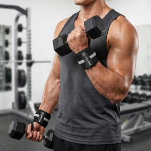 Latest Design Custom Polyester Wrist Wraps for Weightlifting Gym Training Support Heavy Duty Elastic Fitness Wrist <b>Straps</b> - Product Image 3