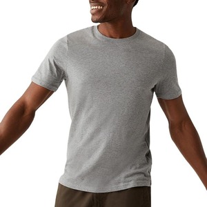 Camiseta Negra de Manga Corta para Hombre, Algodón, Corte Regular, Cuello Redondo, Informal, Color Sólido - Product Image 4
