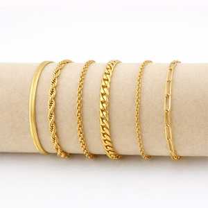 Custom Stainless Steel Gold Plated <b>Bangle</b> Gemstone Inlaid Jewelry Cubic Zirconia Bracelet B2B Wholesale Vietnam Crafted OEM ODM - Product Image 5