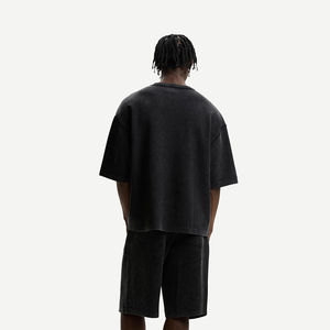 T-shirt en coton de qualité supérieure pour homme, décontracté, à manches courtes, col rond, mode estivale, streetwear, vente en gros, t-shirt vierge - Product Image 3