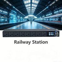 PDU Inteligente de Alta Gama Compatible con las Normas Europeas RoHS y CE, Equipado con Puerto RJ45 para Monitoreo y Control Remoto