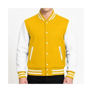Veste de baseball varsity élégante et ajustée, en toile de qualité supérieure, avec logo sur le devant, qualité supérieure, OEM ODM pris en charge, tendance - Product Image 3