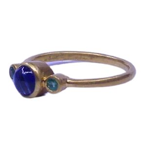 Anillo de Compromiso y Boda Gemvanity, Zafiro Multicolor, Clásico, Tradicional, Chapado en Oro, Plata de Ley, Unisex - Product Image 3