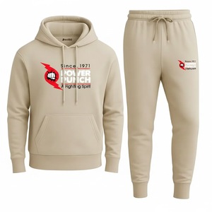 Survêtement d'hiver surdimensionné à capuche pour homme avec logo personnalisé, en polaire 100 % polyester, manches classiques, survêtement de jogging personnalisé pour homme - Product Image 2