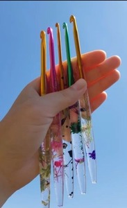 Juego de Agujas de Ganchillo de Resina Hechas a Mano, Ergonómicas y Coloridas, Agujas de Tejer de Epoxi para Manos Artríticas, Herramienta de Manualidades al por Mayor - Product Image 4