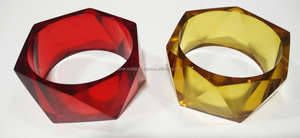 Nouvelle collection pour femmes Bracelets en acrylique géométrique de style bohème faits à la main - Product Image 2