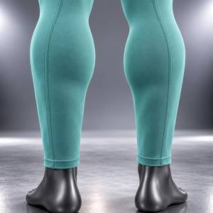 Leggings de compression longs pour hommes, couleur unie, fermeture éclair, en Spandex et Nylon, pour le sport - Product Image 4