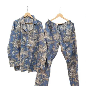 Conjunto de Pijama a Rayas para Mujer, Manga Larga, Cuello Camisero, Ropa de Dormir Informal y Suave, Tela Tejida de Verano, Pantalones Cortos de Talle Medio - Product Image 5