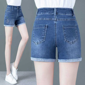 Nouveau short d'été taille haute en toile extensible pour homme, coupe ample amincissante, jambe large unie, avec cordon de serrage, écologique, séchage rapide, respirant - Product Image 3