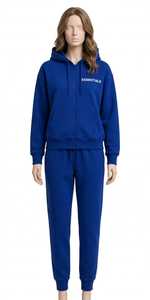 Conjunto Deportivo Unisex de Invierno, Sudadera con Capucha Gruesa y Pantalones Deportivos, Corte Regular, Logotipo Frontal - Product Image 5