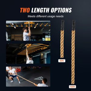 Cuerda de Escalada de 1 Pulgada de Diámetro y 100 Pies de Largo, Equipo de Entrenamiento Físico para Adultos, Cuerda de Ejercicio - Product Image 6