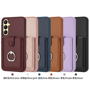 Nhà Máy 2025 Giá Lật Ví Sang Trọng Ví Trường Hợp Điện Thoại Da Lichee Mô Hình PU Da Trường Hợp Điện Thoại - Product Image 6