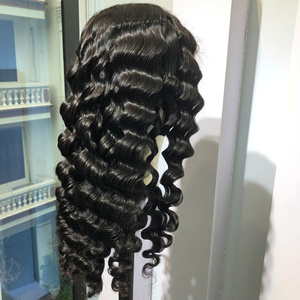 Precio al por mayor de onda profunda de color natural Peluca de cabello humano vietnamita tupé de encaje de doble dibujado HD Vietnam pelo - Product Image 4