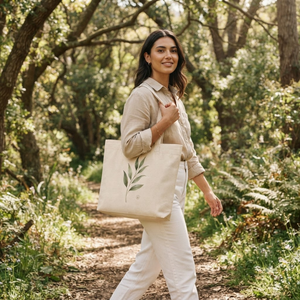 Sac fourre-tout en toile de coton naturel uni, écologique, grande capacité, sac à bandoulière vierge, réutilisable, personnalisable pour mariage et courses - Product Image 1