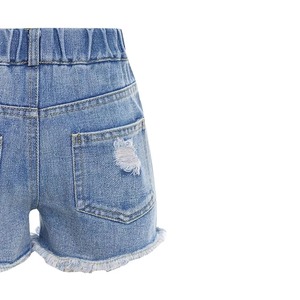 Shorts de Mezclilla Azules para Mujer, Estilo Vintage, Ultra Cortos, con Borlas, Cintura Alta, Desgastados - Product Image 6