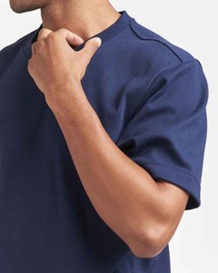 T-shirt Homme Oversize Col Rond en Coton Côtelé 100% Qualité Luxe Style Streetwear Épaules Tombantes Personnalisable - Product Image 4