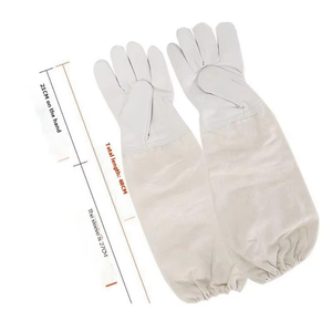 Meilleurs gants de sécurité ventilés et protecteurs pour l'apiculture, en cuir de chèvre antidérapant avec revers en toile - Gants Sunny - Product Image 3