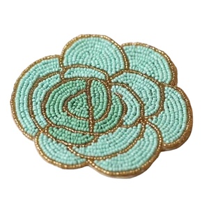 Posavasos de Cristal con Cuentas y Diseño de Hongo Vintage, Rojo y Blanco, Diseño Tradicional para una Decoración Acogedora de la Mesa, Personalizable - Product Image 1