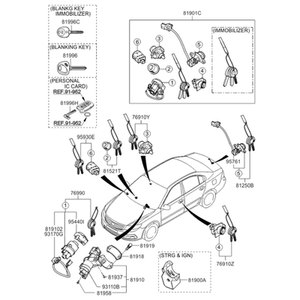 Nouvelles clés, télécommandes et porte-clés de voiture Carens 819962G050 - Product Image 2