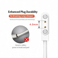 Câble de charge magnétique USB-A 2 broches 4 broches Pogo Pin pour montre connectée, mixeur portable, petits appareils électroniques