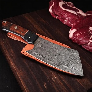 A&M Enterprises Handmade Butcher Cleaver Knife with Red Wood Handle and Sheath Cleaver Knife OEM Survival Hunting Knives - Product Image 6