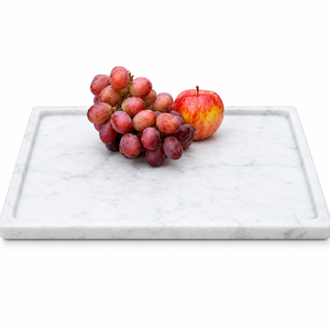 Bandeja Decorativa de Mármol, Diseño Minimalista Hecho a Mano, Patrón Sólido, Superficie Pulida - Product Image 3