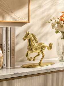 Jaffs Exports Golden Horse Figurine Sculpture Aluminium Handmade Modern Artistic Tabletop Decor Eco-Friendly Home Office - Product Image 6