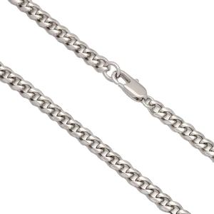 Collar de Plata de Ley 925 de Alta Calidad, Chapado en Oro Blanco, Estilo Hip Hop, Hecho a Mano, Diseño Redondo Premium, Eslabones Cubanos, Moissanita - Product Image 1