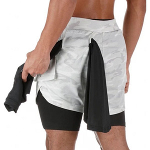 Pantalones Cortos de Algodón para Hombre al por Mayor, Personalizados, con Cordón en la Cintura, Acabado Lavado, Transpirables, de Secado Rápido - Pantalones Cortos Casuales Oversize para Correr - Product Image 6