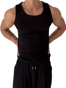 Débardeur décontracté à col rond en tissu respirant personnalisable de haute qualité pour adultes, durable, séchage rapide, lavable en machine - Product Image 3