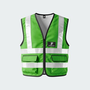 Veste de sécurité haute visibilité personnalisée avec logo, multi-poches, bande réfléchissante, certifiée CE, en polyester, pour ingénieurs, travail haute visibilité - Product Image 5