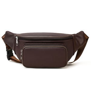 Sac banane en cuir style vintage avec plusieurs compartiments, ajustable, pour usage quotidien, décontracté et extérieur - Product Image 2
