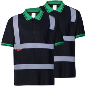 High Visibility Polo Safety Shirt with Breathable Fabric Reflective Design for Industrial Workwear - Product Image 3