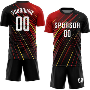 Conjunto de Camiseta de Fútbol de Verano de Alta Calidad, Tejida, Personalizada, para Hombre, Venta al Por Mayor de Fábrica OEM con Logotipo para Clubes y Equipos - Product Image 2