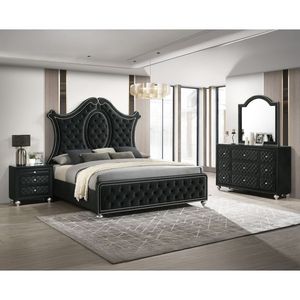Cabecera de Cama King Moderna y Lujosa con Diseño Acolchado, Adorno de Tachuelas Intrincadas y Patrón de Diamantes, Camas Tapizadas de Lujo - Product Image 5
