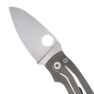 Navajas plegables compactas plateadas con hoja de acero inoxidable de filo liso, mango de marco abierto gris y clip metálico para bolsillo. - Product Image 5