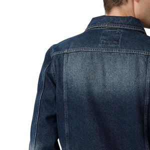Streetwear oversized <b>men</b> <b>denim</b> <b>jacket</b> ripped design thick lined blue jean outerwear sherpa collar for winter casual - Product Image 2