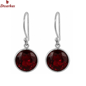 Boucles d'oreilles pendantes en argent sterling 925 faites à la main avec grenat naturel, pour femme, cadeau de mariage ou de fiançailles - Product Image 2