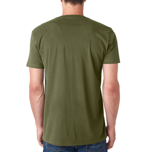T-shirt pour homme en coton à col en V ou col rond, couleur unie, décontracté, basique, coupe ajustée, manches courtes, en Spandex/Coton, vierge - Product Image 5
