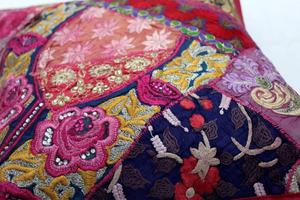 Patchwork Vintage funda de cojín Khambadiya hecho a mano algodón bordado bohemio ecléctico decoración del hogar cojín - Product Image 3