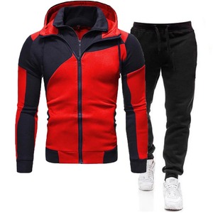 Men's Autumn Winter Streetwear Tracksuit Zipper Hoodie <b>Pants</b> 2 Piece Casual Sportswear Jogger Suit 100% Cotton Sweatshirt - Product Image 2