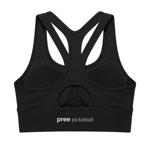 Vêtements de pickleball personnalisés pour femmes : Débardeur dos nageur à maintien élevé, soutien-gorge de sport en Spandex/Nylon avec rembourrage amovible, sans coutures, anti-humidité - Product Image 3