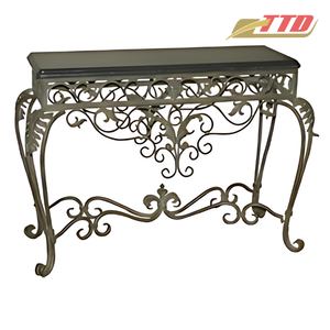 Custom Wrought Iron Dining Table Set Decorative Iron Furniture for Patios Gardens and Outdoor Entertaining - Product Image 4