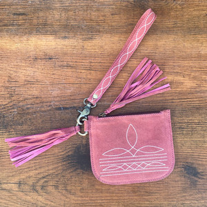 2024 nouveau Style luxe botte point daim cuir concepteur porte-monnaie Vintage en cuir véritable bracelet gland fermeture éclair femmes portefeuilles - Product Image 2