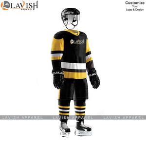 Vente en gros d'uniformes de hockey sur glace réversibles OEM faits sur mesure ensembles de sublimation de pantalon en jersey sergé style de vêtements somptueux - Product Image 6