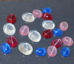 Pierre précieuse synthétique en cristal de saphir bleu rubis étoilé, forme ovale, cabochon, pierre en vrac, fourniture pour la fabrication de bijoux, fabricant en gros - Product Image 5