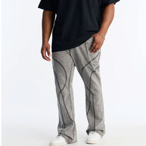 Jeans droits en denim SDL pour hommes, de haute qualité, avec logo personnalisé, délavage usé, taille mi-haute, style décontracté et urbain - Fabricant OEM - Product Image 5