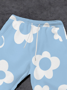 Pantalon de survêtement plissé ample en jersey de polyester pour homme, coupe droite et large, style décontracté - Product Image 3